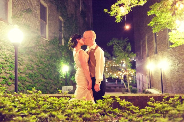bride, groom ,cellar one, nashville wedding, outdoor, evening